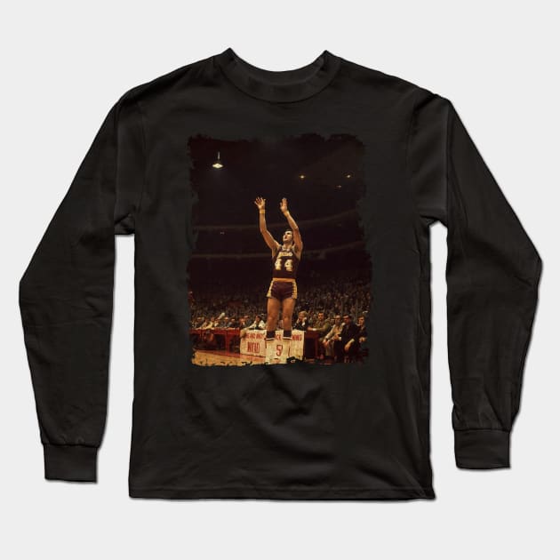 Jerry West, 1972 Long Sleeve T-Shirt by Omeshshopart